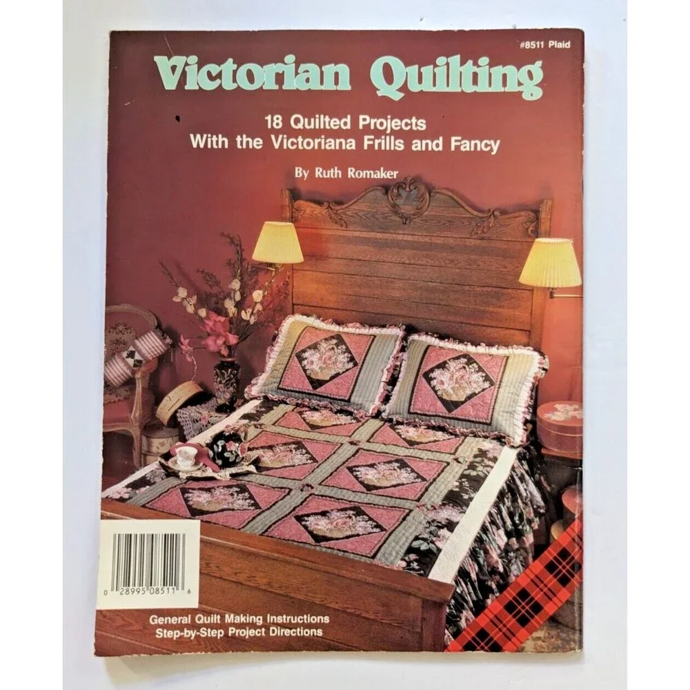 Vintage 1990 Victorian Quilting by Ruth Romaker 18‎ Quilt Patterns Plaid #8511